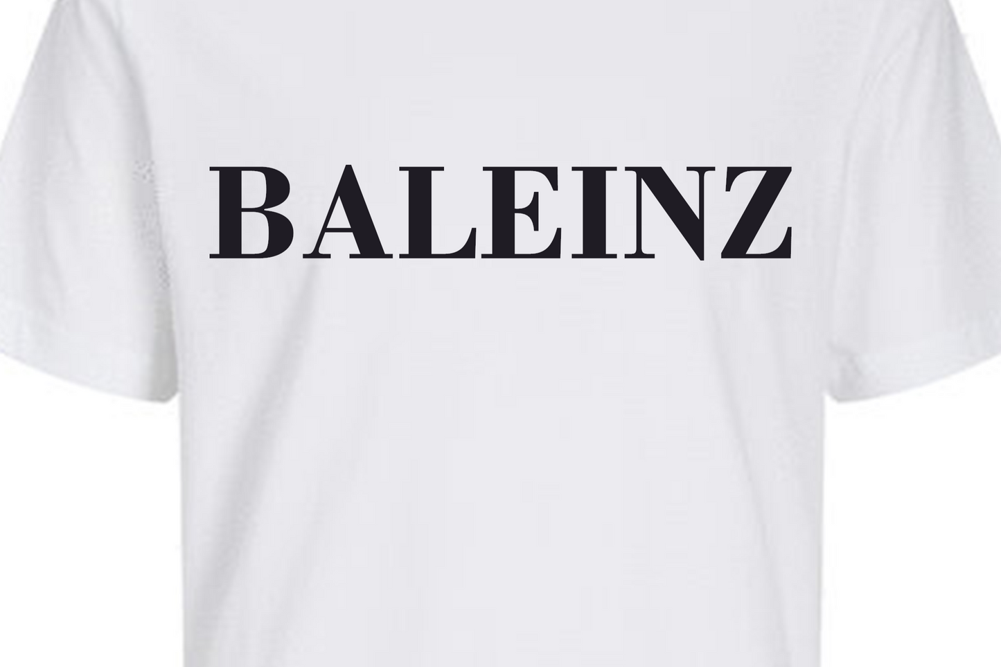 White T-Shirt Signature Logo, Chest Print (Black)