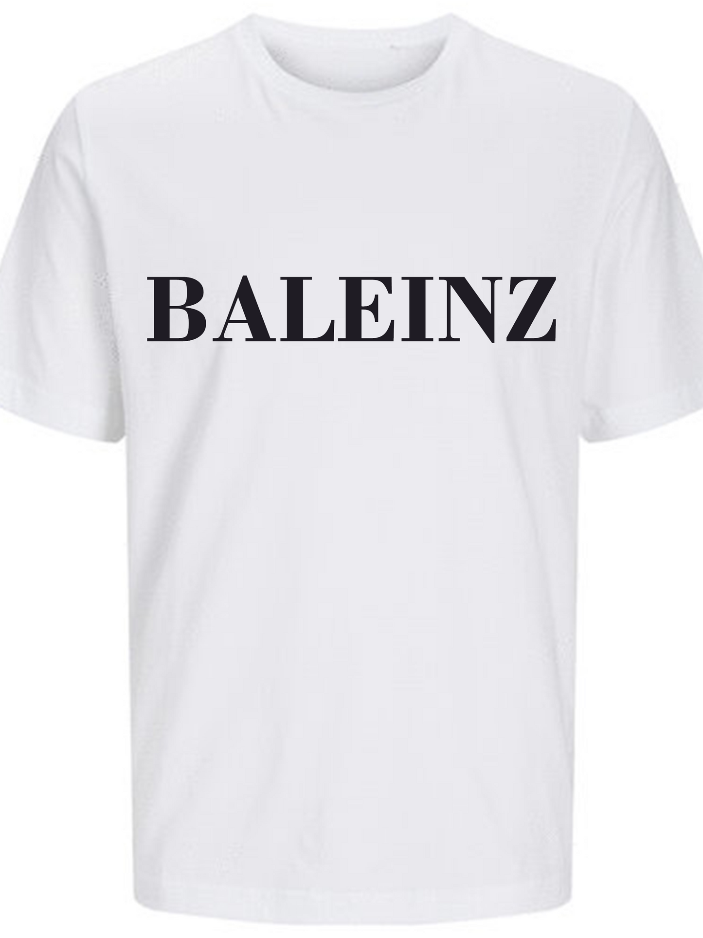 White T-Shirt Signature Logo, Chest Print (Black)